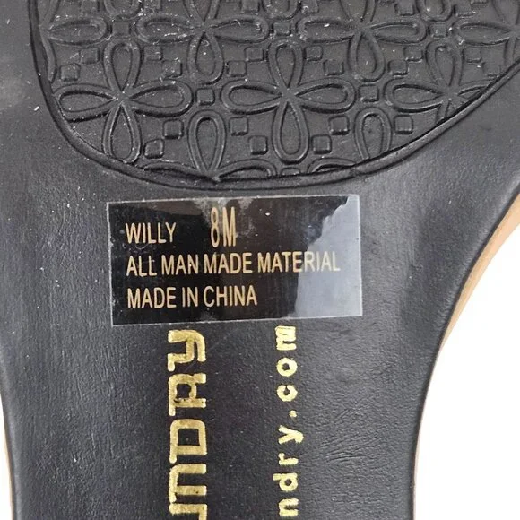 Chinese Laundry Heels Willy Womens Size 8 Gold Strappy Sandals Adjustable Strap - Picture 8 of 9